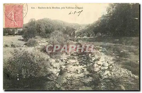 Cartes postales Rochers de la Mouline pres Vallieres Creuse