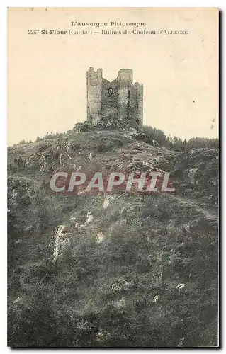Cartes postales L'Auvergne Pittoresque St Flour Cantal Ruines du Chateau d'Alleuze