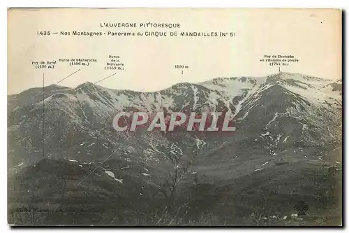 Ansichtskarte AK L'Auvergne Pittoresque Panorama du Cirque de Mandailles