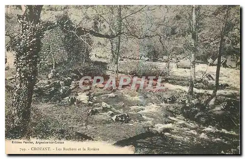 Cartes postales Crozant les Rochers et la Riviere