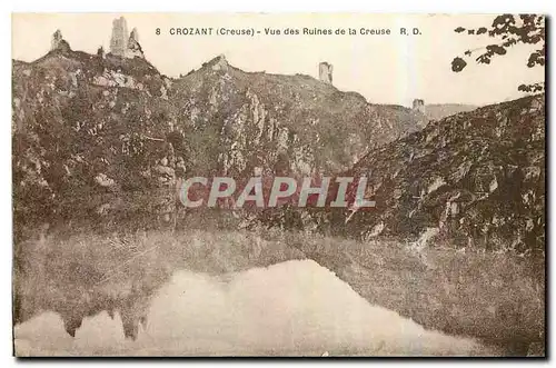 Ansichtskarte AK Crozant Creuse vue des Ruines de la Creuse