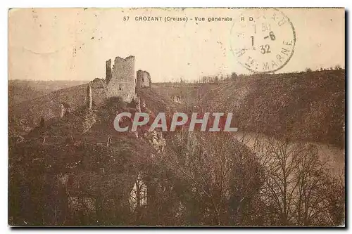 Cartes postales Crozant Creuse vue generale