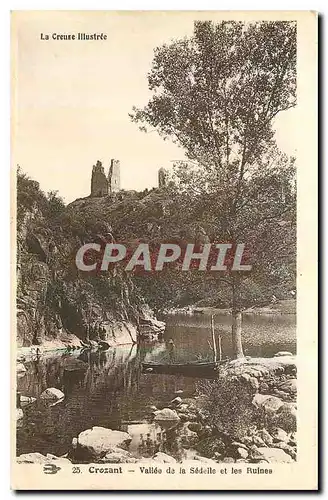 Cartes postales La Creuse illustree Croxant vallee de la Sedelle et les Ruines