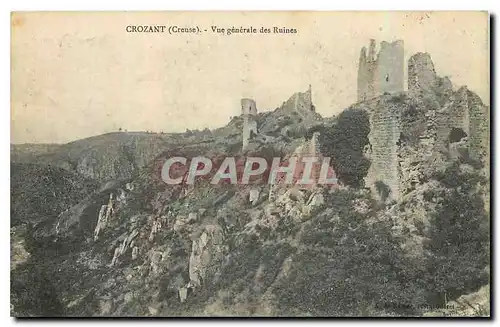 Ansichtskarte AK Crozant Creuse vue generale des Ruines