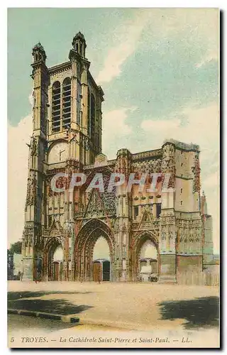 Ansichtskarte AK Troyes La Cathedrale Saint Pierre et Saint Paul