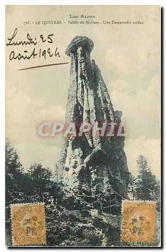 Cartes postales Les Alpes Le Queyras Vallee de Molines Une Demoiselle coiffee
