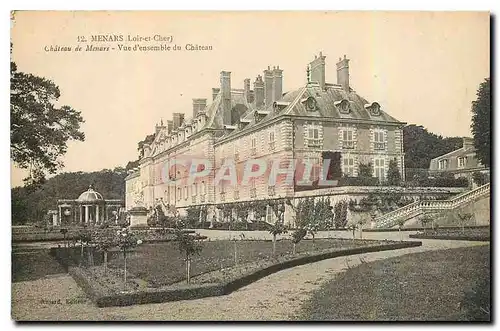 Cartes postales Menars Loir et Cher Chateau de Menars Vue d'ensemble du Chateau