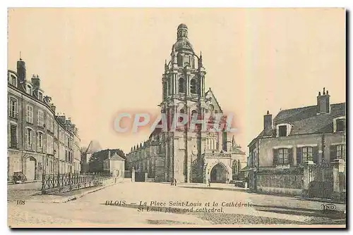 Cartes postales Blois La Place Saint Louis et la Cathedrale