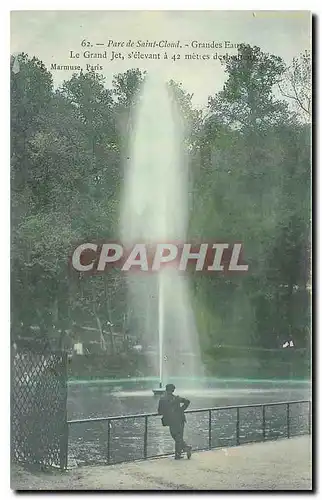 Ansichtskarte AK Parc de Saint Cloud Grandes eaux le Grand Jet