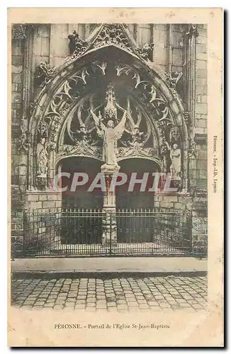 Cartes postales Peronne Portail de l'Eglise St Jean Baptiste