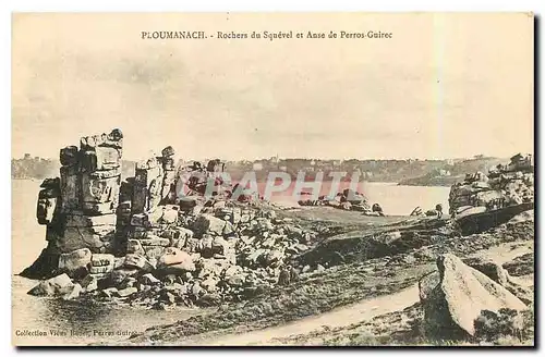 Cartes postales Ploumanach Rochers du Squevel et Anse de Perros Guirec