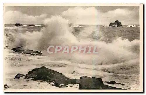 Cartes postales Penmarch Les Brisants des Etaux par gros temps