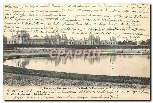 Ansichtskarte AK Palais de Fontainebleau Le Bassin du Romulus et le Parterre