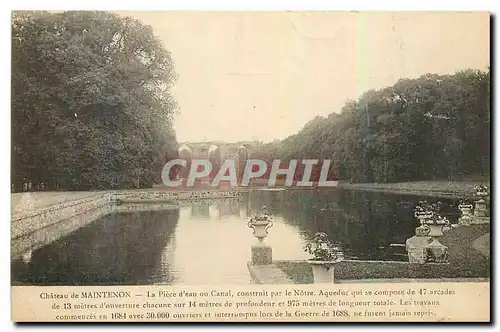 Ansichtskarte AK Chateau de Maintenon La Piece d'Eau ou Canal construit par le Notre