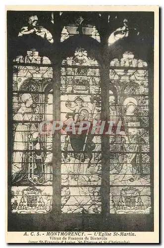 Cartes postales Montmorency L'Eglise St Martin Vitrail de Francois de Dinteville