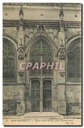 Cartes postales Montmorency Eglise St Martin porte laterale nord