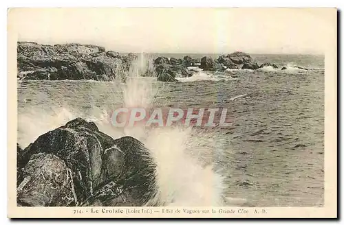 Ansichtskarte AK Le Croisic Loire Inf Effet de Vagues sur la Grande Cote