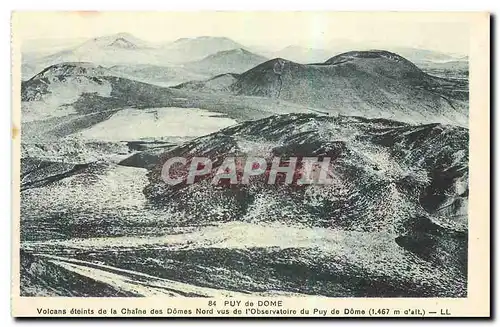 Ansichtskarte AK Puy de Dome Volcans eteints de la Chaine des Domes Nord vus de l'Observatoire du Puy de Dome