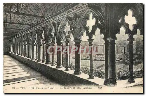 Cartes postales Treguier Cotes du Nord le cloitre interieur
