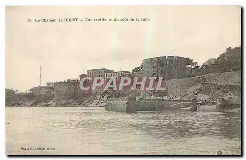 Ansichtskarte AK Le Chateau de Brest vue exterieure du cote de la rade