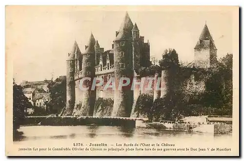 Cartes postales Josselin les Bords de l'Oust et le chateau