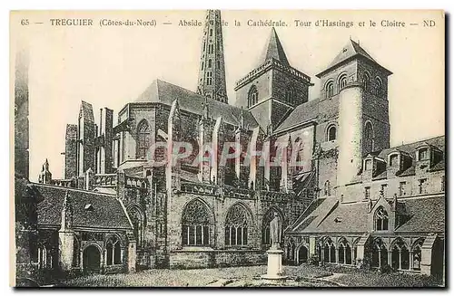 Cartes postales Treguier cotes du Nord abside de la Cathedrale tour d'Hastings et le Cloitre