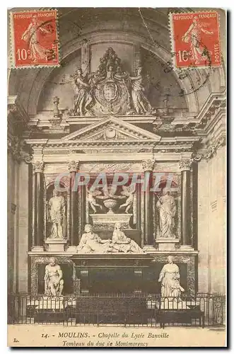 Cartes postales Moulins Chapelle du Lycee Bauville Tombeau du duc de Montmorency