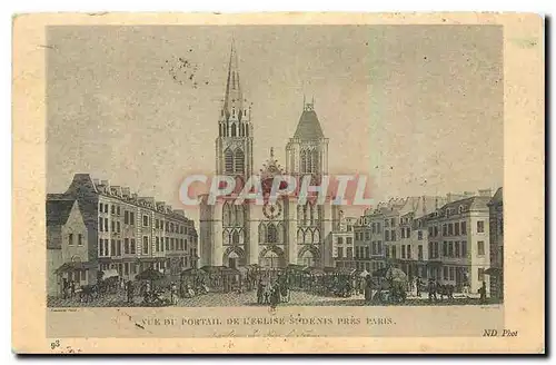 Cartes postales Vue du portail de l'Eglise pres Paris