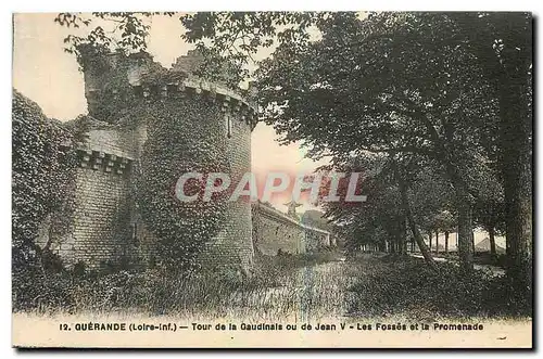 Cartes postales Guerande Loire Inf Tour de la Gaudinais ou de Jean V Les fosses et la promenade