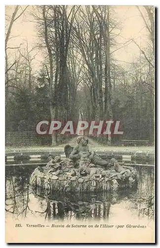 Cartes postales Versailles Bassin de Saturne ou de l'Hiver par Girardon