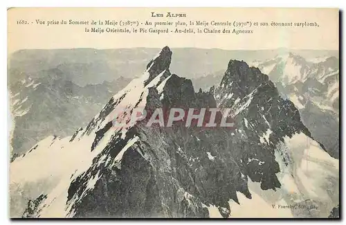 Cartes postales Les Alpes Vue prise du Sommer de la Meije