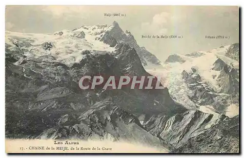 Cartes postales Les Alpes Chaine de la Mije de la Route de la Grave