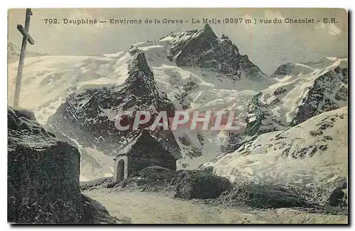 Cartes postales Dauphine Environs de la Grave La Meije vue du Chazelet