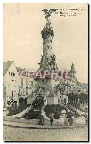 Cartes postales Reims Fontaine Sube