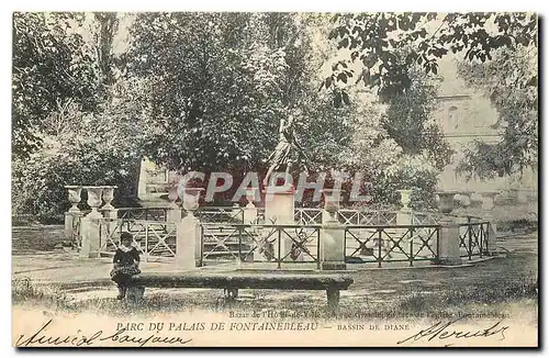 Ansichtskarte AK Parc du Palais de Fontainebleau Bassin de diane