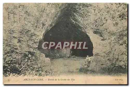 Cartes postales Arcy sur Cure Entree de la Grotte des Fees