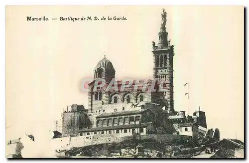 Cartes postales Marseille Basilique de N D de la Garde