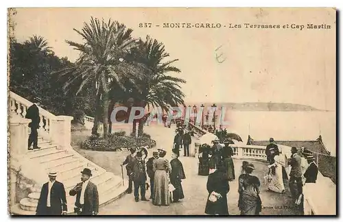 Cartes postales Monte Carlo Les Terrasses et Cap Martin