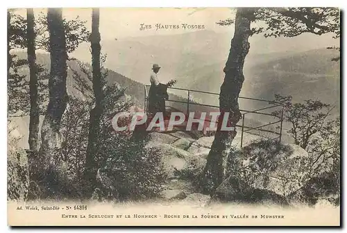 Ansichtskarte AK Les Hautes Vosges Entree la Schlucht et le Honneck Roche de la Source et Vallee