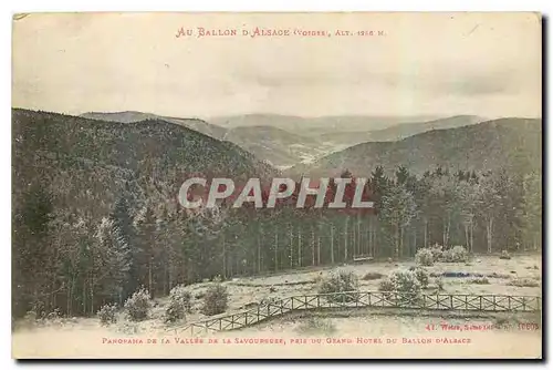 Cartes postales Au Ballon d'Alsace Panorama de la vallee de la Savoureuse pris du Grand Hotel du Ballon d'Alsace