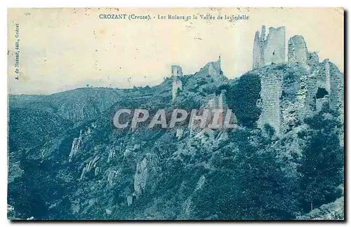 Cartes postales Crozant Creuse Les Ruines la Vallee de la Sedelle