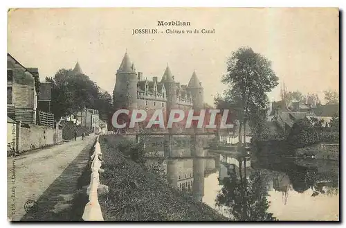 Ansichtskarte AK Morbihan Josselin Chateau vu du Canal