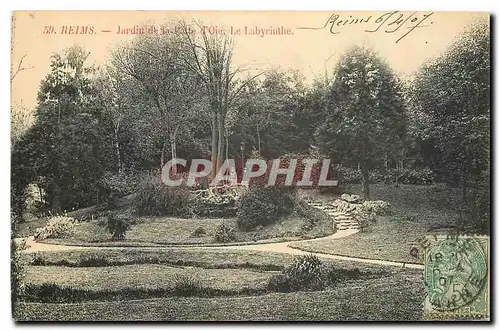 Cartes postales Reims Jardin Le Labyrinthe