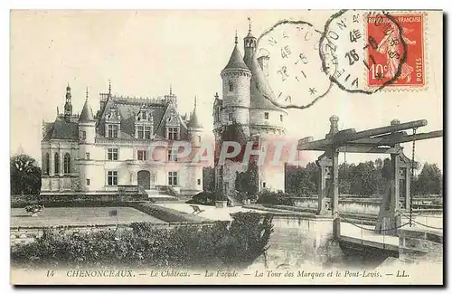 Cartes postales Chenonceaux Le Chateau La Facade