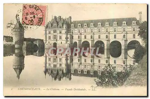 Cartes postales Chenonceaux Le Chateau Facade Occidentale