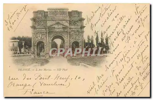 Cartes postales Orange L'Arc Marius Carte 1900
