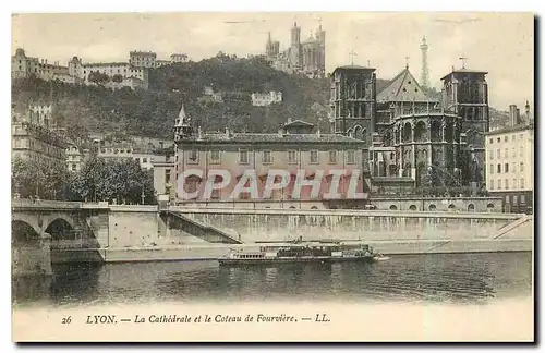 Cartes postales Lyon La Ctahedrale et le Coteau de Fourviere