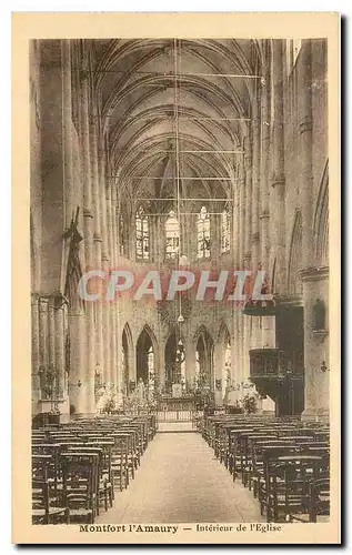 Ansichtskarte AK Montfort l'Amaury Interieur de l'Eglise