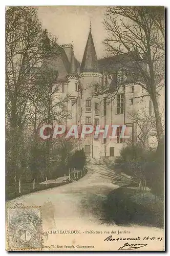 Cartes postales Chateauroux Prefecture vue des Jardins