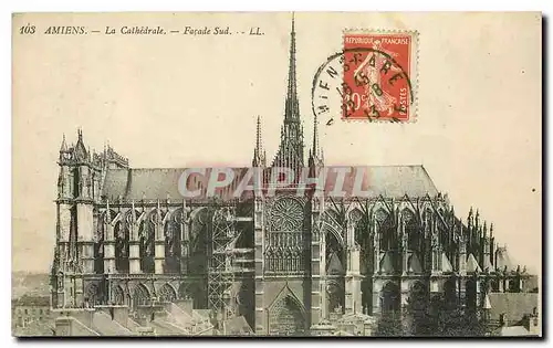 Cartes postales Amiens la Cathedrale Facade Sud
